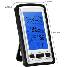 Carica l'immagine nel visualizzatore di Gallery, HopCentury Wireless Digital Termometro Igrometro Stazione meteo Argento - Ilgrandebazar