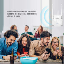 Carica l'immagine nel visualizzatore di Gallery, JOOWIN Ripetitore WiFi 300Mbps WiFi Extender 2.4GHz Wireless Amplificatore WiFi, Modalità Ripetitore/Router/AP/Bridge, Ripetitore WiFi potente con WPS, Ripetitore WiFi Ethernet White