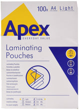 Carica l'immagine nel visualizzatore di Gallery, Fellowes 6003201 Apex Pouches di plastificazione, Formato A4, 100 Pezzi A4 - Ilgrandebazar