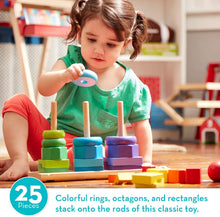 Carica l'immagine nel visualizzatore di Gallery, Melissa &amp; Doug - 10567 Impilatore Geometrico, 25 pezzi