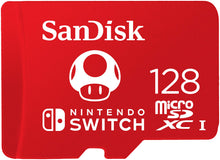 Carica l'immagine nel visualizzatore di Gallery, SanDisk MicroSDXC UHS-I Scheda per Nintendo Switch 128 128 GB, Rosso (Red)