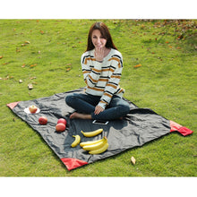 Carica l'immagine nel visualizzatore di Gallery, BeiLan Coperta Mini Pocket picnic bene di (Nero &amp; Rosso) - Ilgrandebazar