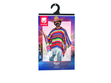 Carica l'immagine nel visualizzatore di Gallery, Poncho messicano multicolore con frange costume adulto - Ilgrandebazar