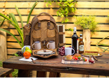 Carica l'immagine nel visualizzatore di Gallery, Apollowalker, zaino da picnic, borsa termica con posate, coperta e altri accessori, per 4 persone