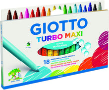 Carica l'immagine nel visualizzatore di Gallery, Giotto Astuccio Pennarelli Turbo Maxi 18 Pezzi
