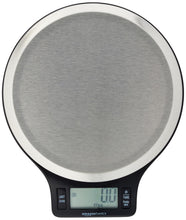 Carica l'immagine nel visualizzatore di Gallery, Amazon Basics - Bilancia digitale da cucina con display LCD, priva di bisfenolo A (pile incluse), Nero e acciaio inossidabile
