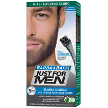 Carica l'immagine nel visualizzatore di Gallery, Just for Men Barba &amp; Baffi, M45 - Castano Scuro, Gel – Scuro - Ilgrandebazar