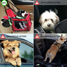 Carica l'immagine nel visualizzatore di Gallery, Sinrextraonry - Seggiolino da Auto per Cani e Gatti, con Cinghia, Red