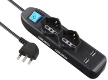 Carica l'immagine nel visualizzatore di Gallery, Electraline 62095 Multipresa 6 Posti 2 Polivalenti Schuko 4 Bivalenti Nero - Ilgrandebazar