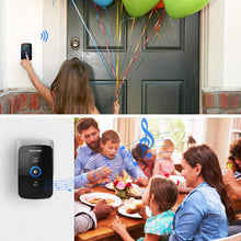 Carica l'immagine nel visualizzatore di Gallery, Campanelli Wireless, TECKNET Campanello 1 Trasmettitore + 1 Ricevitori, Nero - Ilgrandebazar