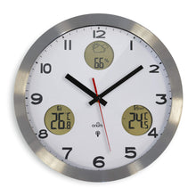 Carica l'immagine nel visualizzatore di Gallery, Orologio Meteo radiocontrollato 30 cm, Alluminio - Ilgrandebazar