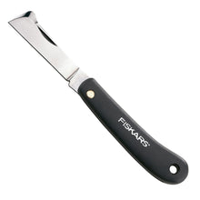 Carica l'immagine nel visualizzatore di Gallery, Fiskars Coltello da innesto a penna, Lunghezza totale: 17 cm, Acciaio Nero - Ilgrandebazar