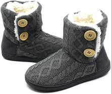 Carica l'immagine nel visualizzatore di Gallery, ONCAI Pantofole da Donna Calde Pantofole in Tessuto a Maglia Comode Pantofole Antiscivolo Fashion