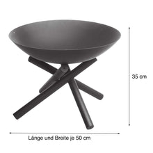 Carica l'immagine nel visualizzatore di Gallery, Gartenfreude Home Design - Braciere da Giardino, 50 x 50 x 35 cm, Nero