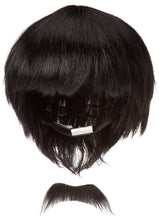 Carica l'immagine nel visualizzatore di Gallery, SMIFFYS Smiffy's Baffi e parrucca da John Lennon anni '70, nero, stile corto... - Ilgrandebazar