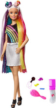 Carica l'immagine nel visualizzatore di Gallery, Barbie FXN96 Rainbow Sparkle Bambola con Capelli Lunghi Arcobaleno e Tanti Accessori, 3 anni+