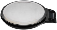 Carica l'immagine nel visualizzatore di Gallery, Amazon Basics - Bilancia digitale da cucina con display LCD, priva di bisfenolo A (pile incluse), Nero e acciaio inossidabile