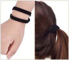Carica l'immagine nel visualizzatore di Gallery, 4 Pezzi Spesse Fasce Elastico Non Scivolo Fasce per Capelli da Sport per Donne e Uomini, Nero e Grigio