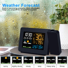 Carica l'immagine nel visualizzatore di Gallery, Kalawen Orologio Proiezione Soffitto Temperatura Esterna Nero con - Ilgrandebazar