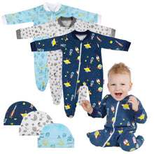 Carica l'immagine nel visualizzatore di Gallery, Lictin Pigiama Neonato Tutine Neonati - 3 Pezzi Bimbo con 3 Pezzi... - Ilgrandebazar