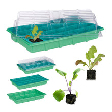 Carica l'immagine nel visualizzatore di Gallery, Relaxdays Mini Serra per 24 Piante, con Coperchio, Semenzaio, Verde