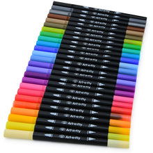 Carica l'immagine nel visualizzatore di Gallery, 25 Dual Brush Pen Pennarelli Punta Fine per Disegno Doppia nero - Ilgrandebazar