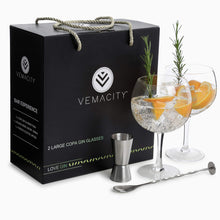 Carica l'immagine nel visualizzatore di Gallery, Vemacity®, bicchieri da gin per amanti del gin. Set di 2 fatti a...