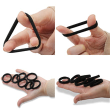Carica l'immagine nel visualizzatore di Gallery, 50 pezzi di elastici neri per capelli cotone pregiato, ideale nero - Ilgrandebazar