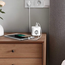 Carica l'immagine nel visualizzatore di Gallery, JSVER Multipresa Cubo 3 Scomparti con 3 USB, Power Strip Cube Bianco - Ilgrandebazar
