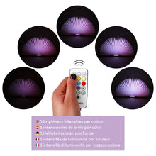 Carica l'immagine nel visualizzatore di Gallery, Lampada Libro Led Pieghevole in Legno con Telecomando 12 Colori e Timer -...