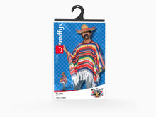 Carica l'immagine nel visualizzatore di Gallery, Poncho messicano multicolore con frange costume adulto - Ilgrandebazar