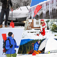 Carica l'immagine nel visualizzatore di Gallery, COFIT 120cm Pala da Neve, Extra Lunghezza Retrattile Rosso e Nero (66-120cm) - Ilgrandebazar