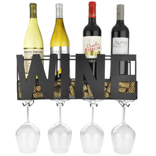 Carica l'immagine nel visualizzatore di Gallery, Thetford Design - Portabottiglie da parete in metallo con 4 supporti per... - Ilgrandebazar