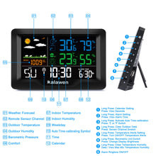 Carica l'immagine nel visualizzatore di Gallery, Kalawen Stazione Meteo Meterologica Automatica Digitale Wireless con... - Ilgrandebazar