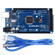 Carica l'immagine nel visualizzatore di Gallery, Kuman K16 Mega2560 R3 ATmega2560-16AU + ATMEGA16U2 + USB Cable for Robot - Ilgrandebazar