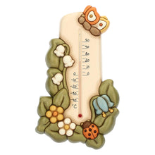 Carica l'immagine nel visualizzatore di Gallery, THUN - Termometro da Parete - Ceramica Country - con Farfalla e Coccinella -... - Ilgrandebazar