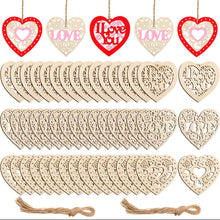 Carica l'immagine nel visualizzatore di Gallery, 60 Pezzi Ornamenti di Cuore per San Valentino in Legno... - Ilgrandebazar