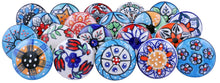 Carica l'immagine nel visualizzatore di Gallery, 20 pomelli in ceramica, stile vintage e con motivi floreali misti; ideali... - Ilgrandebazar