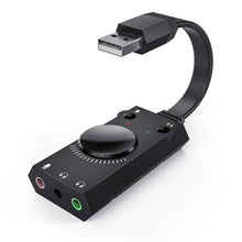 Carica l'immagine nel visualizzatore di Gallery, Scheda Audio Usb, TechRise Esterna con Adattatore Usb c Black - Ilgrandebazar