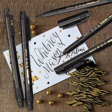 Carica l'immagine nel visualizzatore di Gallery, Sinwind 6 Pcs Calligrafia Pennarelli, Pennarello Nero a Punta Doppia per nero