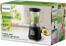 Carica l'immagine nel visualizzatore di Gallery, Philips Blender HR2052/90 90, 450 W, 1.25 Litri, Plastica, Nero