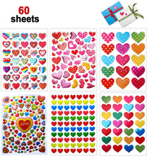 Carica l'immagine nel visualizzatore di Gallery, Dream Loom Adesivi Cuore,60 Fogli Colorati Amore per Colorato - Ilgrandebazar