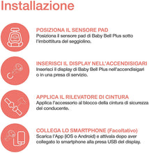 Carica l'immagine nel visualizzatore di Gallery, Steelmate Baby Bell Plus dispositivo anti abbandono di ultima generazione