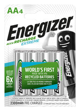 Carica l'immagine nel visualizzatore di Gallery, Batterie AA ricaricabili Energizer Recharge Extreme, confezione da 4 - Ilgrandebazar