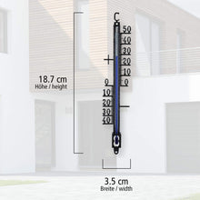 Carica l'immagine nel visualizzatore di Gallery, Lantelme - Termometro in metallo, 18 cm, per interni ed esterni, Nero