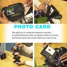 Carica l'immagine nel visualizzatore di Gallery, Explosion Box DIY Photo Album Creativo Scrapbook per 12*12*12cm, Nero - Ilgrandebazar