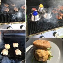 Carica l'immagine nel visualizzatore di Gallery, Kerafactum Burger Cloche Copertura per Hamburger Cheeseburger Steak argento - Ilgrandebazar
