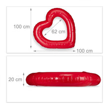 Carica l'immagine nel visualizzatore di Gallery, Relaxdays Galleggiante a Forma di Cuore, Decorazione Gonfiabile, rosso