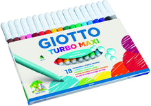 Carica l'immagine nel visualizzatore di Gallery, Giotto Astuccio Pennarelli Turbo Maxi 18 Pezzi