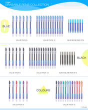 Carica l'immagine nel visualizzatore di Gallery, Ricariche Penne Cancellabili Punta 0,7 mm - Confezione Blu 9, blu - Ilgrandebazar